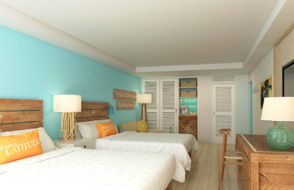 Rendering of room at the upcoming Margaritaville Grand Cayman