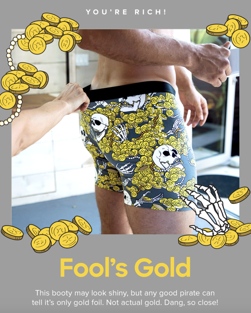 Fools Gold Shiny Matching Underwear